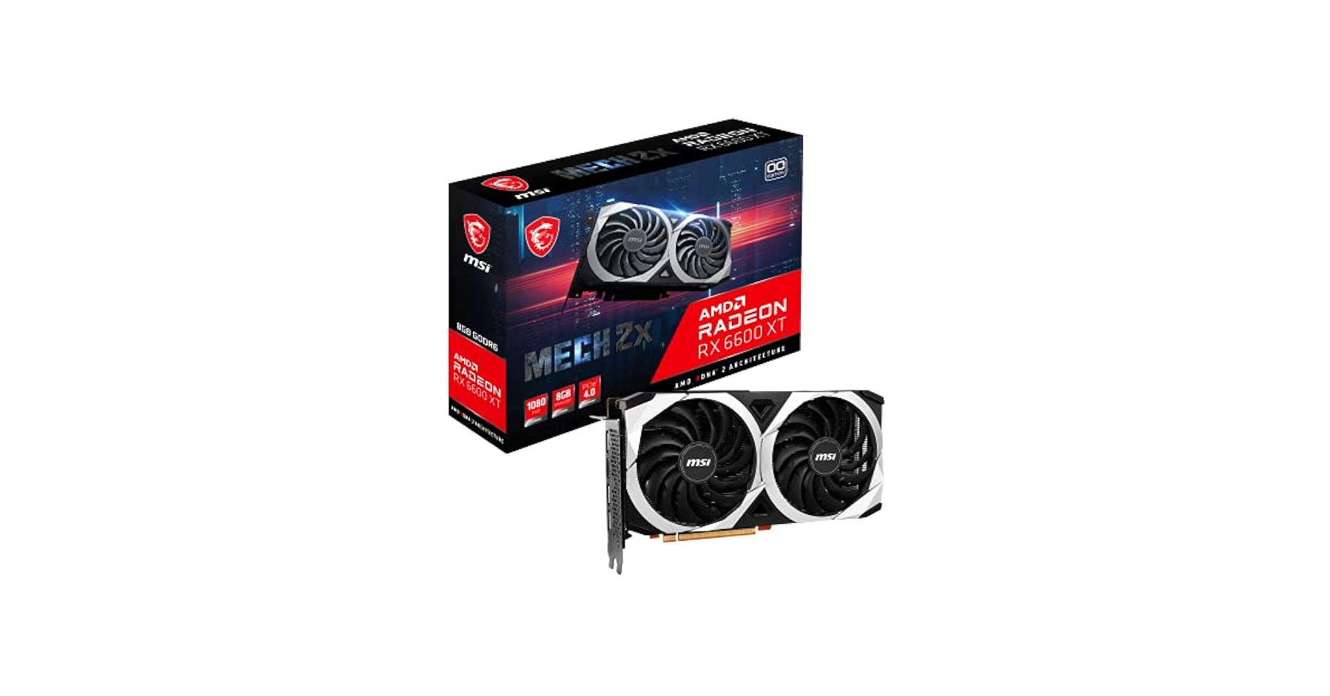 Amazon.com: MSI Radeon RX 6600 XT MECH 2X 8G OC 電競顯示卡